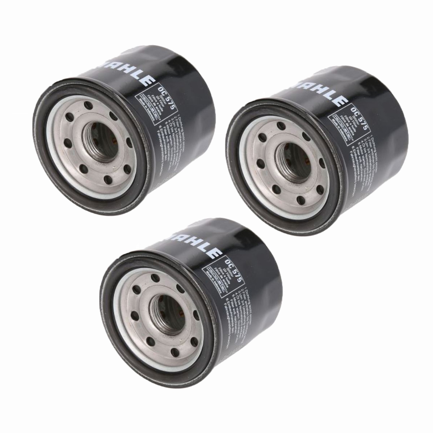 3x MAHLE OC575 Motorrad Ölfilter für viele Honda Kawasaki Yamaha Triumph