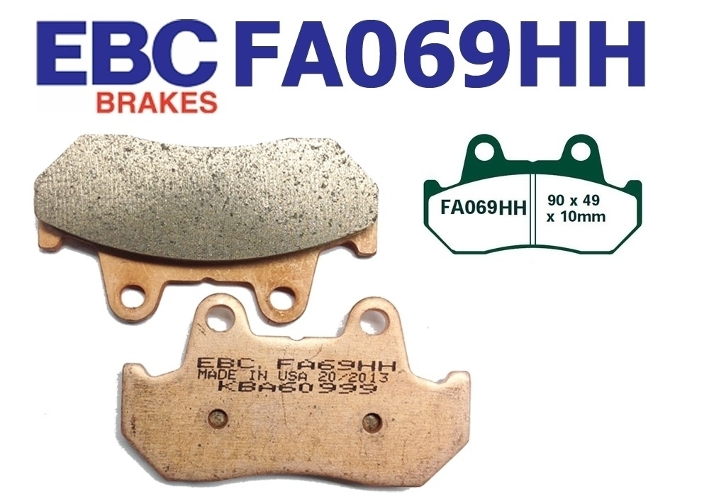 EBC FA069HH Bremsbeläge vorne für Honda XL600 CB125 400 750 900 1100 VF1000 FT GL VT XBR XL CBX