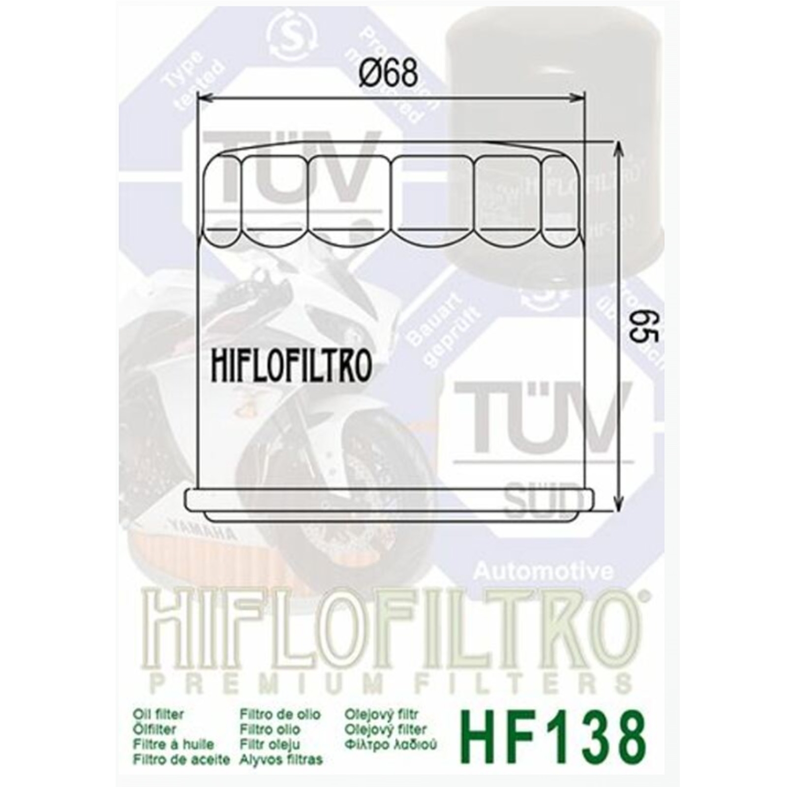 2x Hiflo Ölfilter für Suzuki GSF 600 1200 1250 AN DL Aprilia Cagiva Kawasaki Kymco Sachs +Ölfilterschlüssel