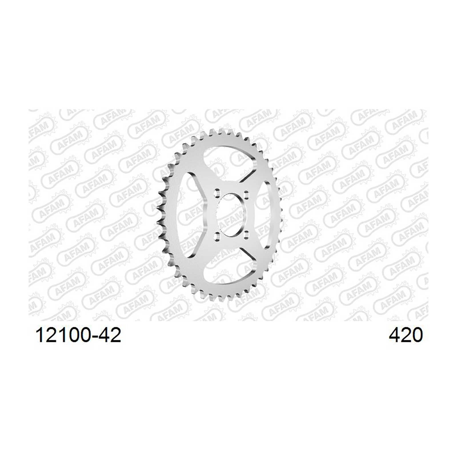 AFAM Kettenrad Teilung 420 42 Zähne Stahl silber