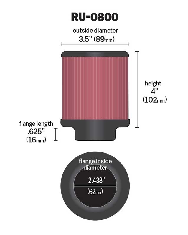 K&N Sportluftfilter RU-0800