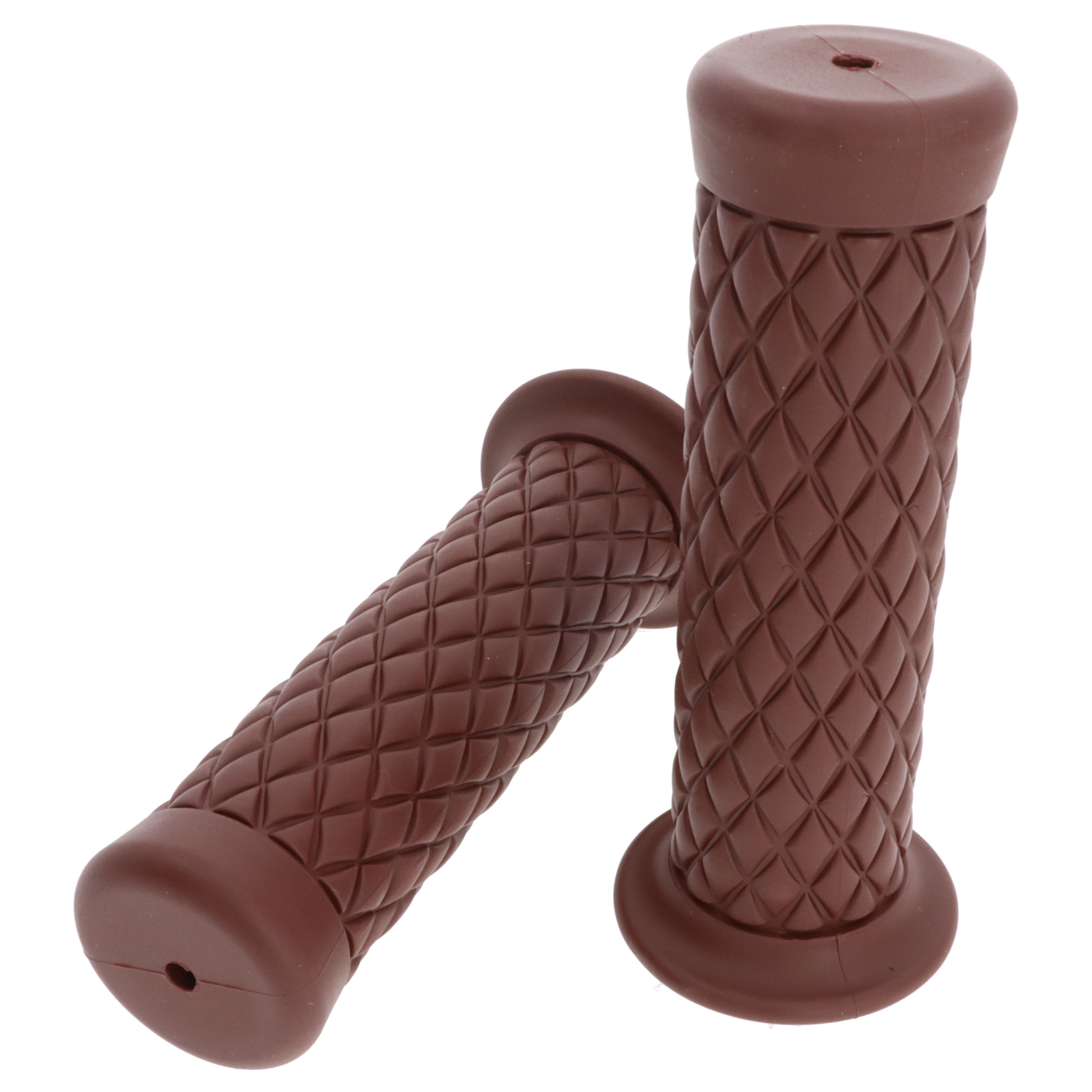 Motorrad Griffgummi-Paar braun 22/25mm für 7/8"-22 mm Lenker, Länge:124 mm