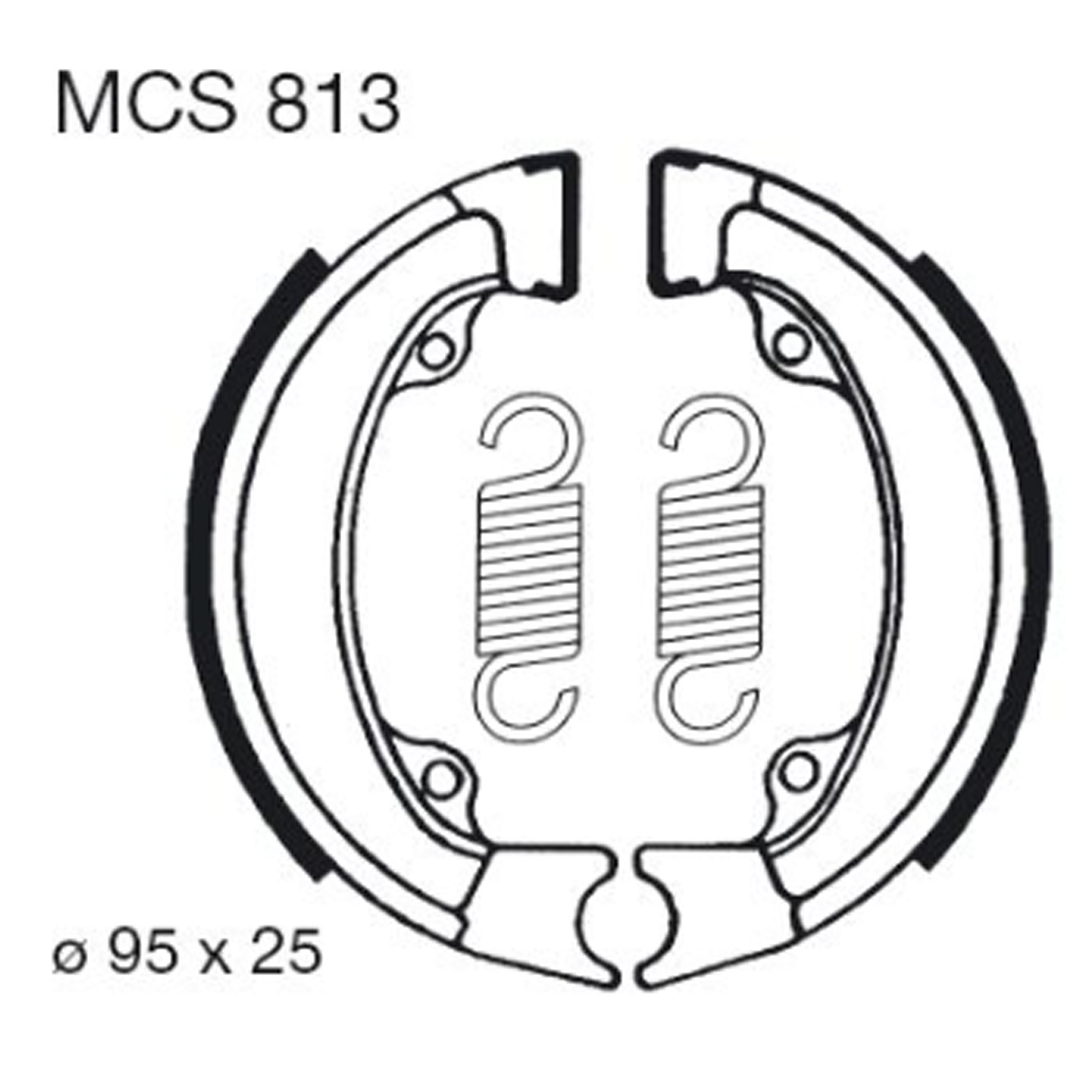 TRW MCS813 Bremsbacken für Honda Lead NH50 MS QR 50 PGO Star SYM Fiddle 50 mit Federn