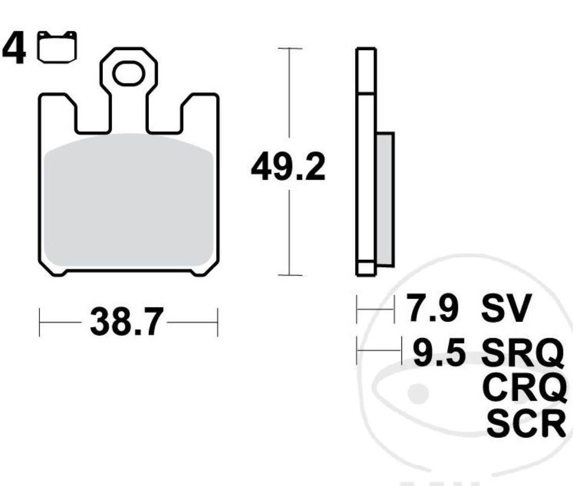 TRW MCB742SV Sintermetall Bremsbeläge vorne für Kawasaki ZX-6R ZX-6RR ZX-10R ZX-12R VN1600 Suzuki