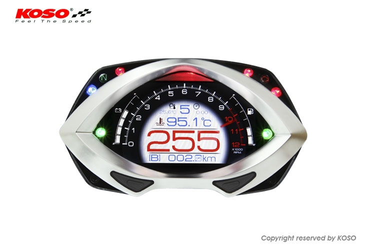 KOSO RXF Tachometer Drehzahlmesser Tacho RPM Temperatur Cockpit TFT LCD Display