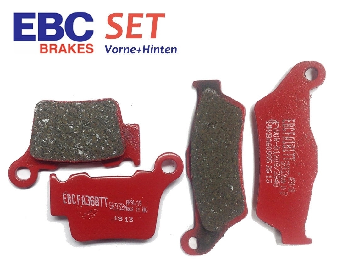 EBC Bremsbeläge SET Vorne + Hinten für Husaberg FE 450 (New 70° Engine) 08-10