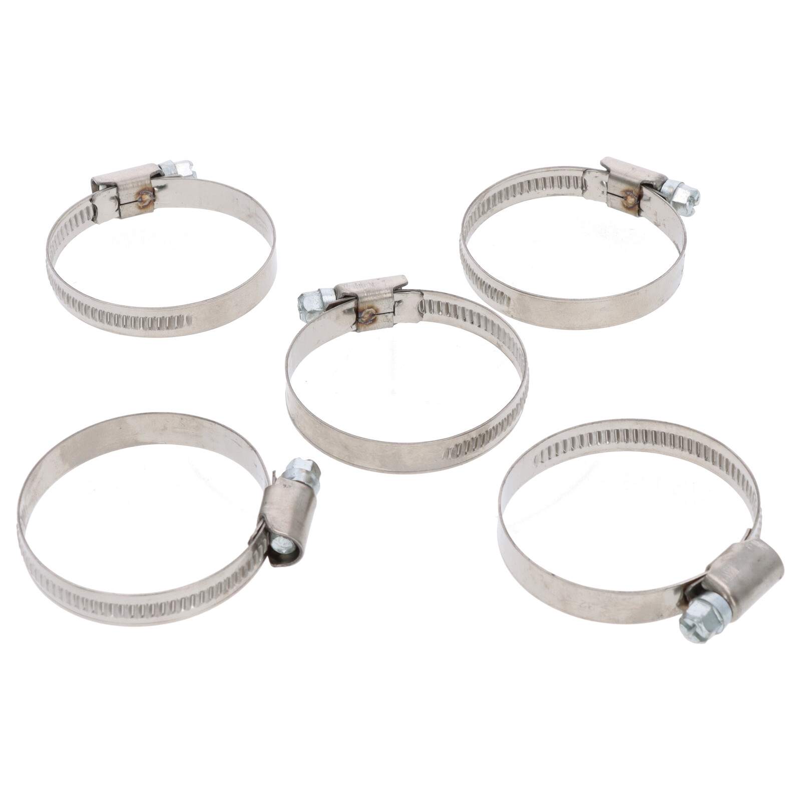 5x Schlauchklemme Spannbereich 32-50mm 9 mm für Benzin Kraftstoff Öl Schlauch W2 DIN3017
