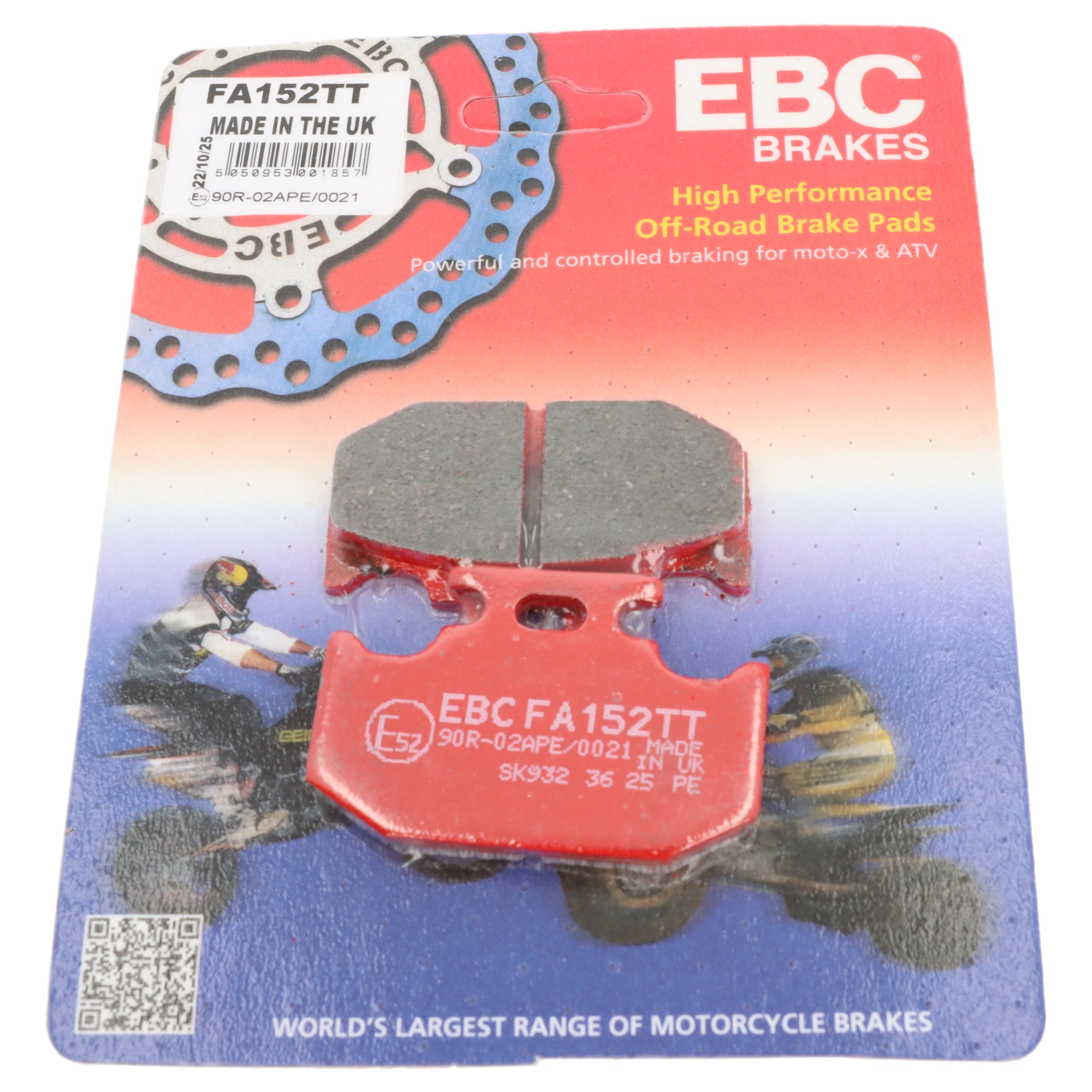 EBC Bremsbeläge FA152TT für Suzuki Yamaha DR RM RMX YZ DT 125 250 350 650 2T
