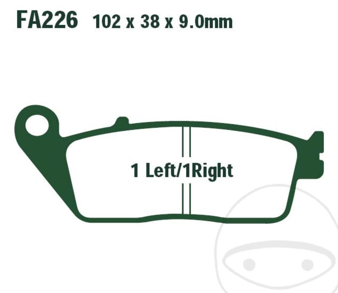 EBC Bremsbeläge FA226HH für Honda CB CBR CBF 600 1000 F N S SA NA