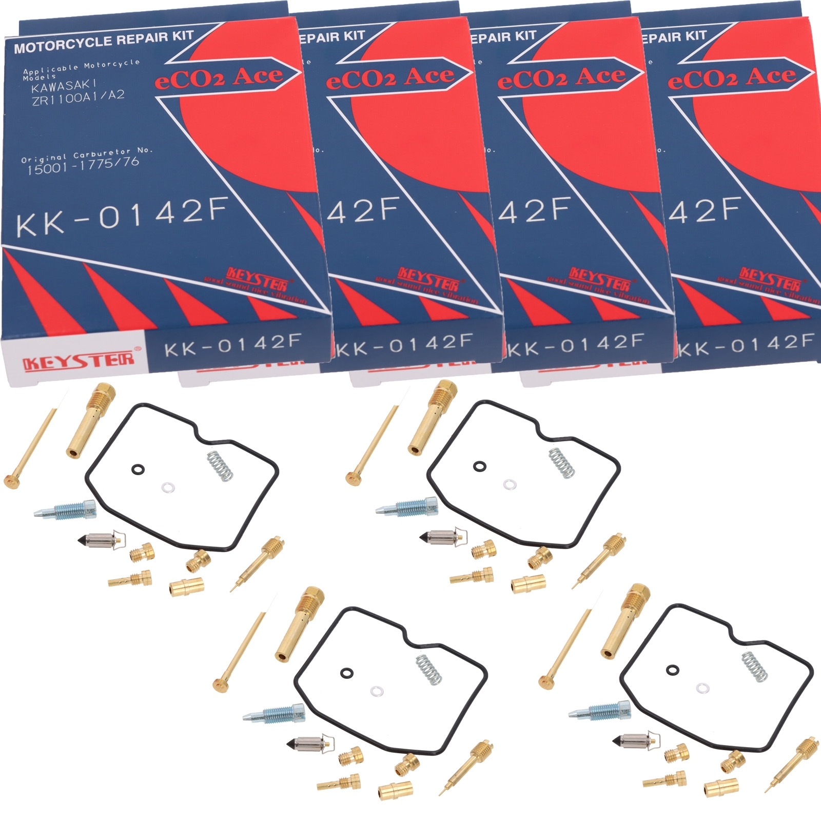 4x Keyster KK-0142 Vergaser Reparatursatz für Kawasaki ZR 1100 A Zephyr Gussrad 1992-1993