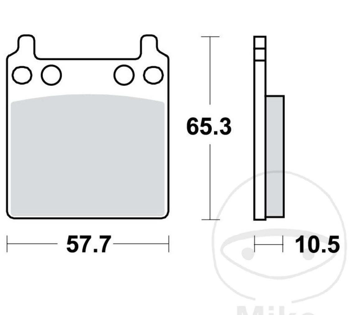 TRW MCB63 Bremsbeläge hinten für Honda GL1000 Goldwing GL1 GL2 CB750 F Supersport