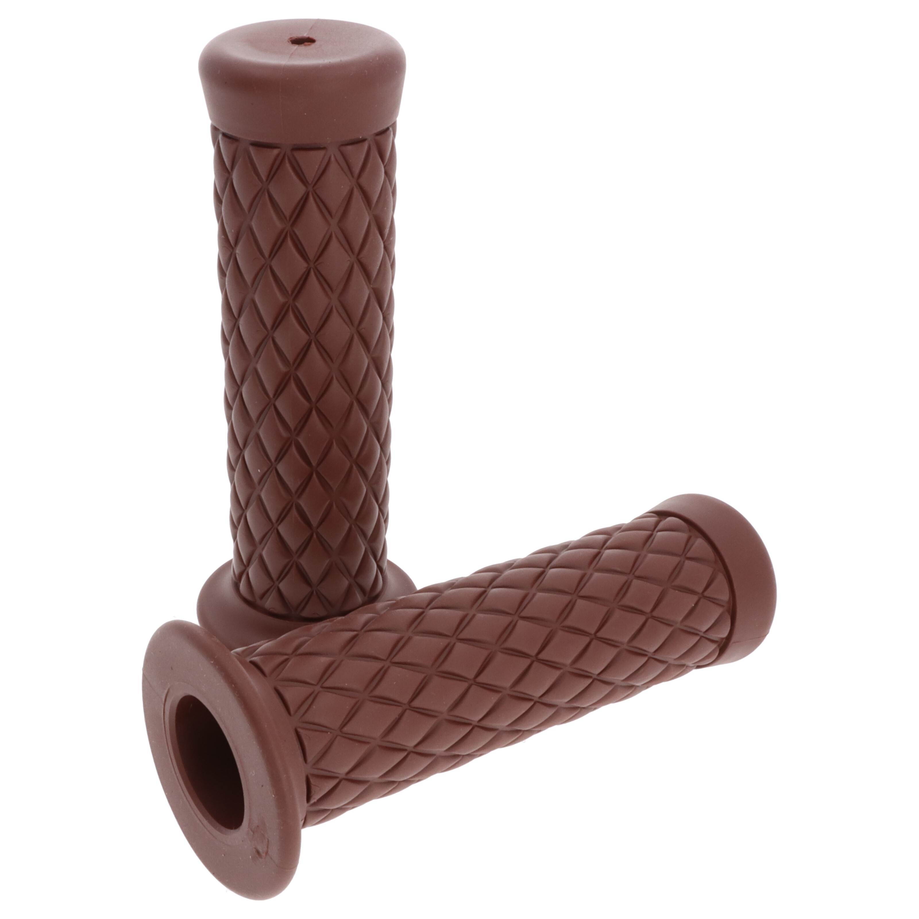 Motorrad Griffgummi-Paar braun 22/25mm für 7/8"-22 mm Lenker, Länge:124 mm