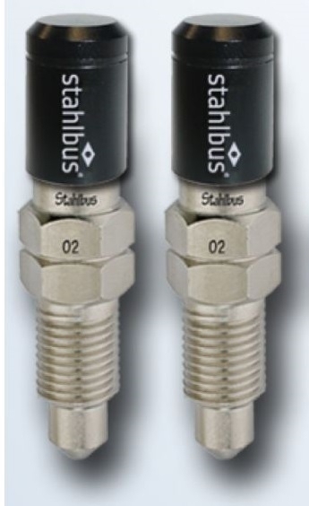 2x stahlbus Schnell-Entlüfterschraube Entlüftungsventil 3/8 Zoll-24UNFx16 + Alukappen Schwarz