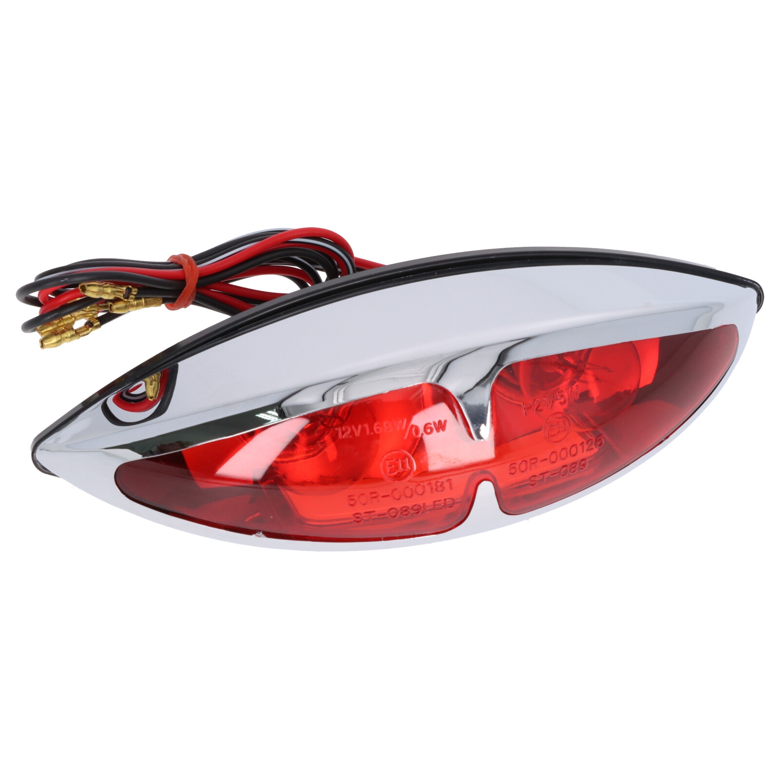 Universelle Rückleuchte Rücklicht Cat Eye schwarz Nummernschildbeleuchtung