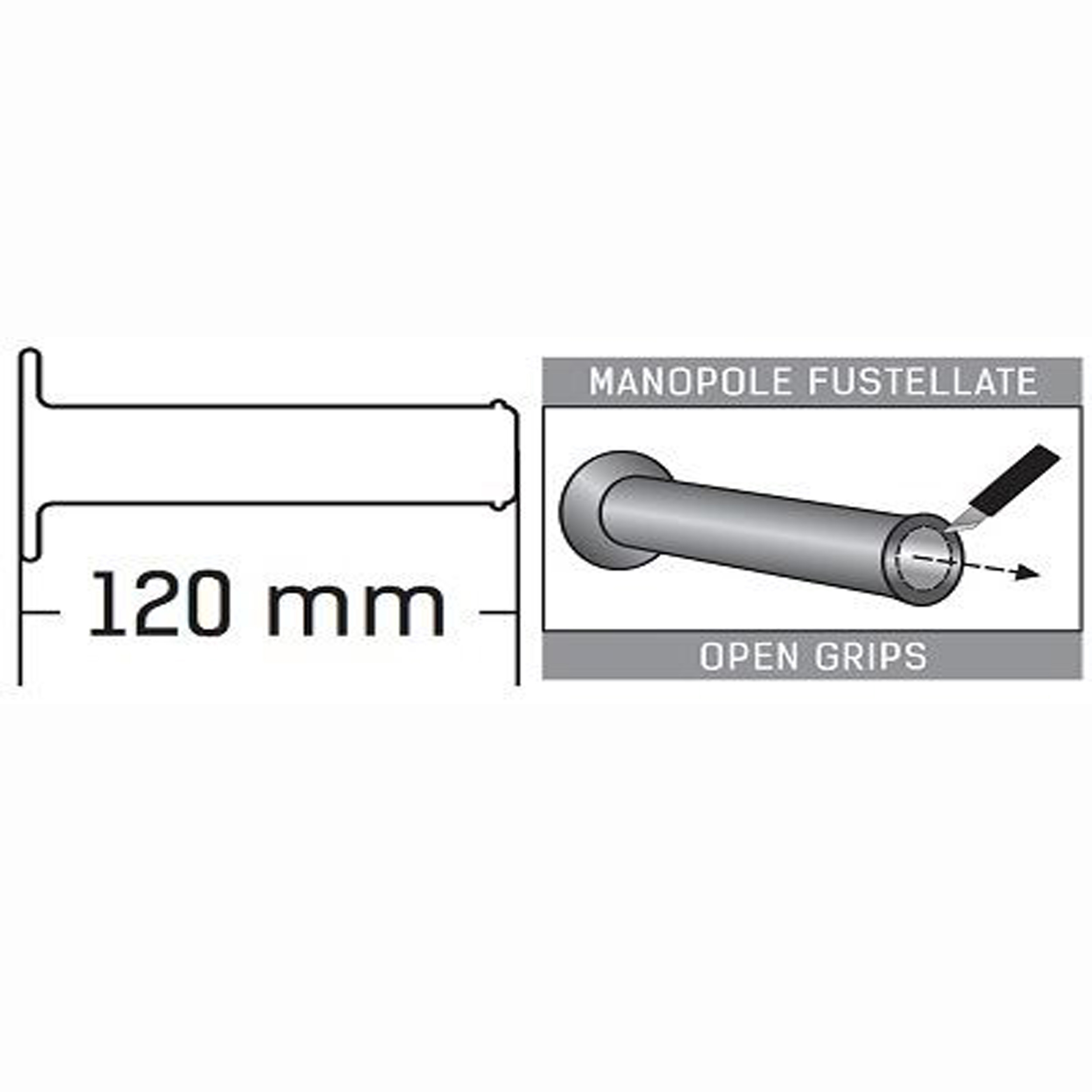Domino Touring Griffgummi Paar Schwarz-Anthrazit 22/26mm für Straßenmotorräder