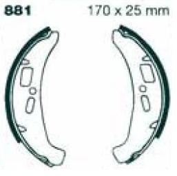 EBC Bremsbacken ohne Federn 881