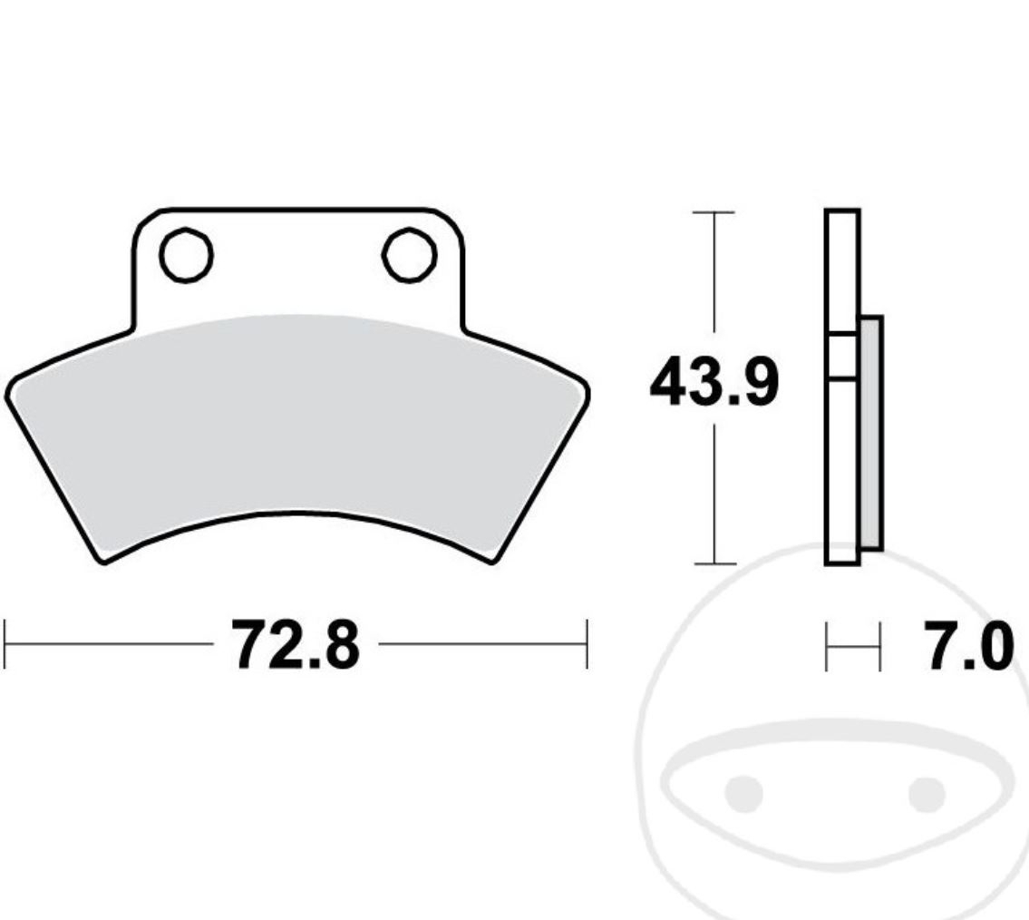 TRW MCB668SI Sintermetall Bremsbeläge für Polaris Sportsman 250 350 400 500 Magnum Trail Boss