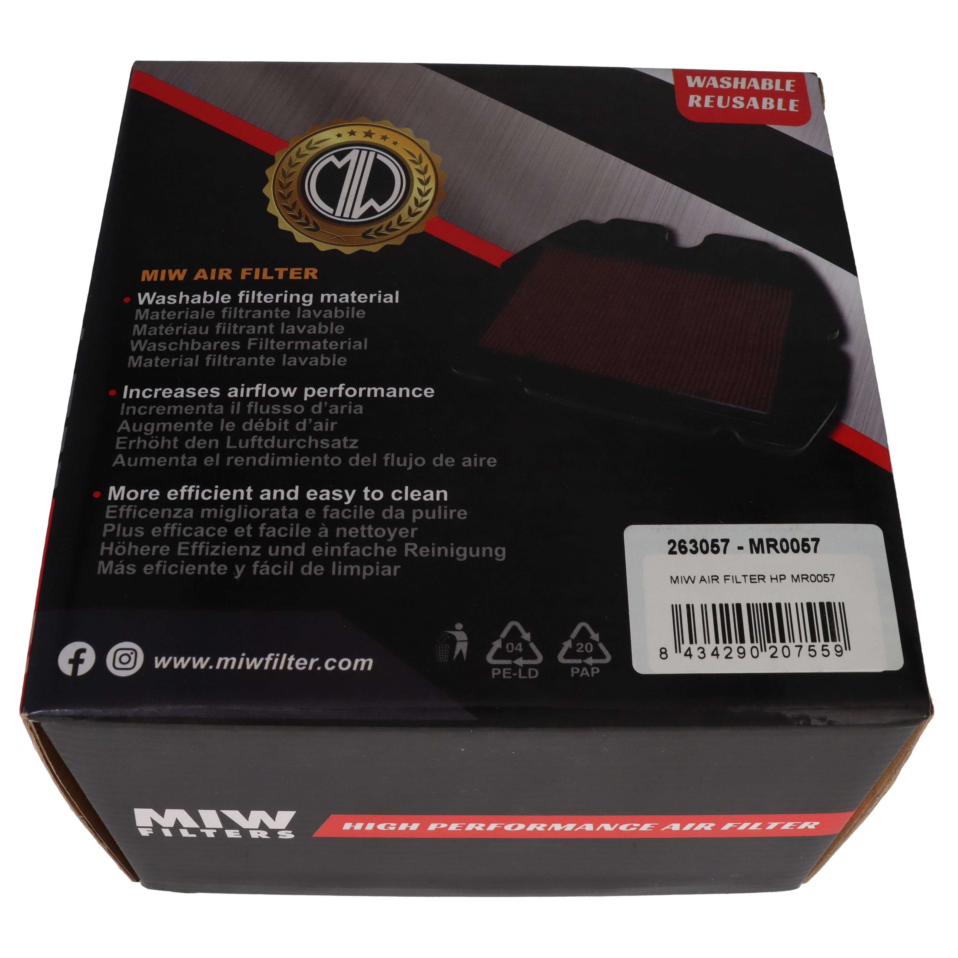 MIW Luftfilter MR0057 für Honda XL 600 V Transalp