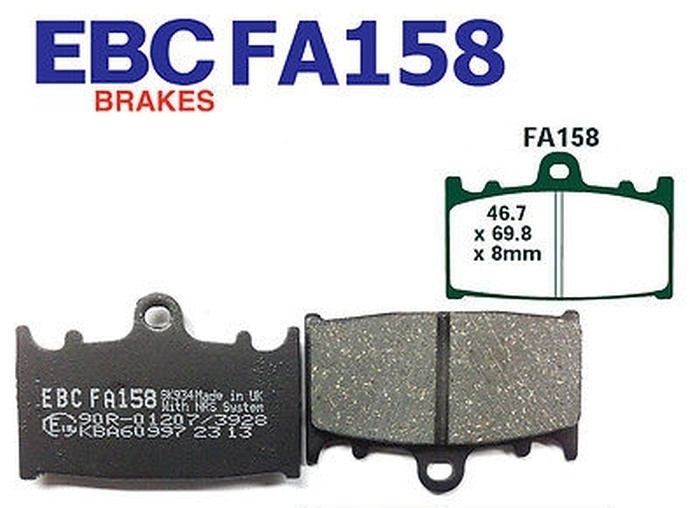 EBC Bremsbeläge FA158 Kawasaki ZZR ZX-6R -9R ZXR GPZ ZR VN KLZ KR-1S
