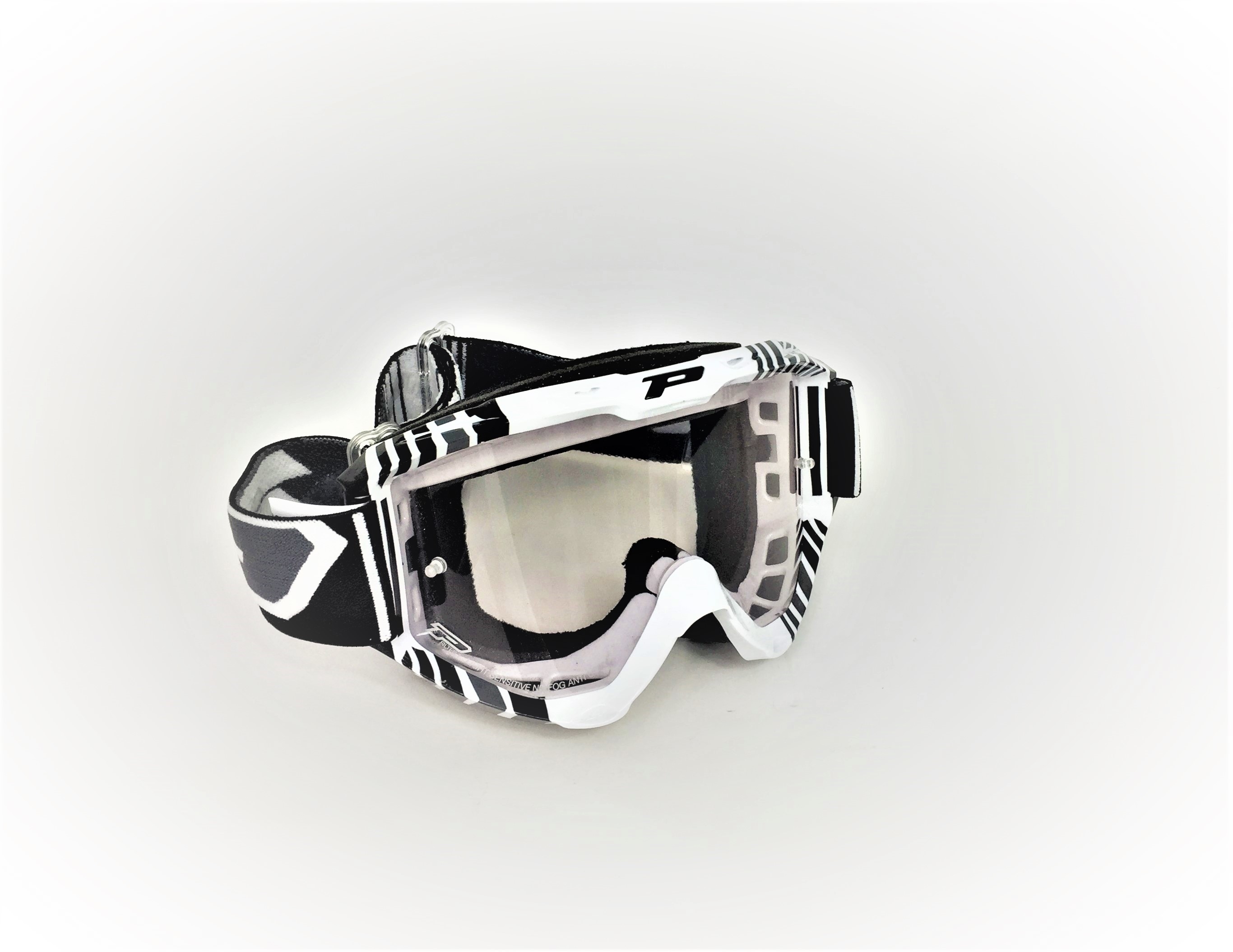 Progirp Brille 3450 weiß-schwarz / mit Glas #3298 LS