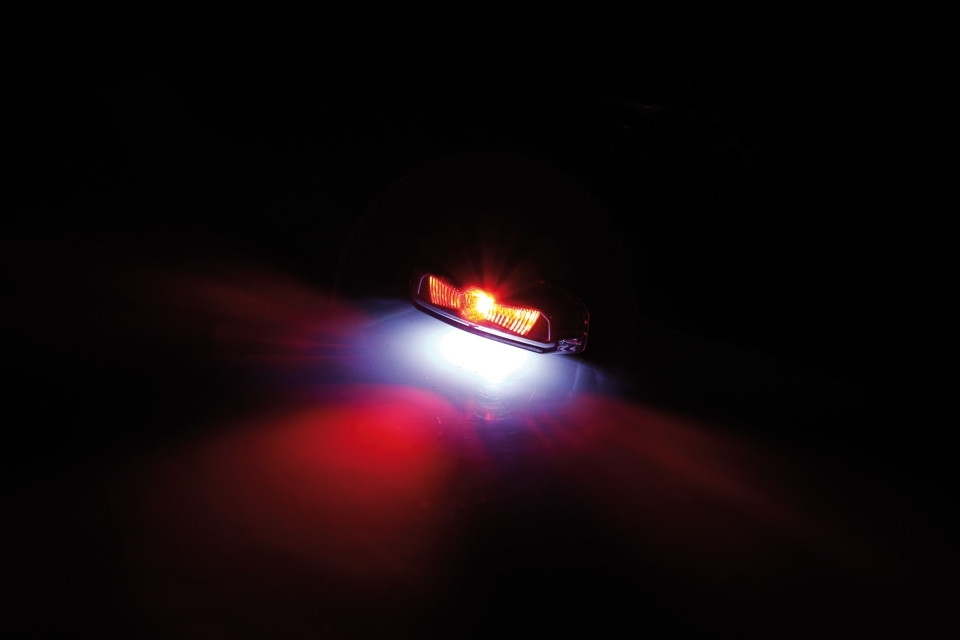 KOSO HAWKEYE LED Motorrad Rücklicht Universal getönt Kennzeichenbeleuchtung