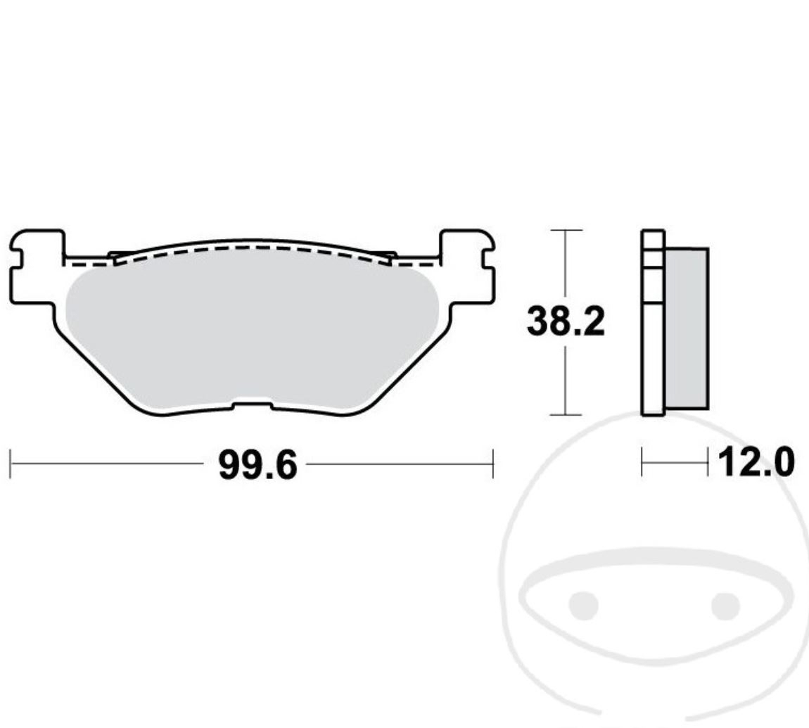 TRW MCB722SRM Sintermetall Bremsbeläge hinten Yamaha XP500 TMax XP530 TMax