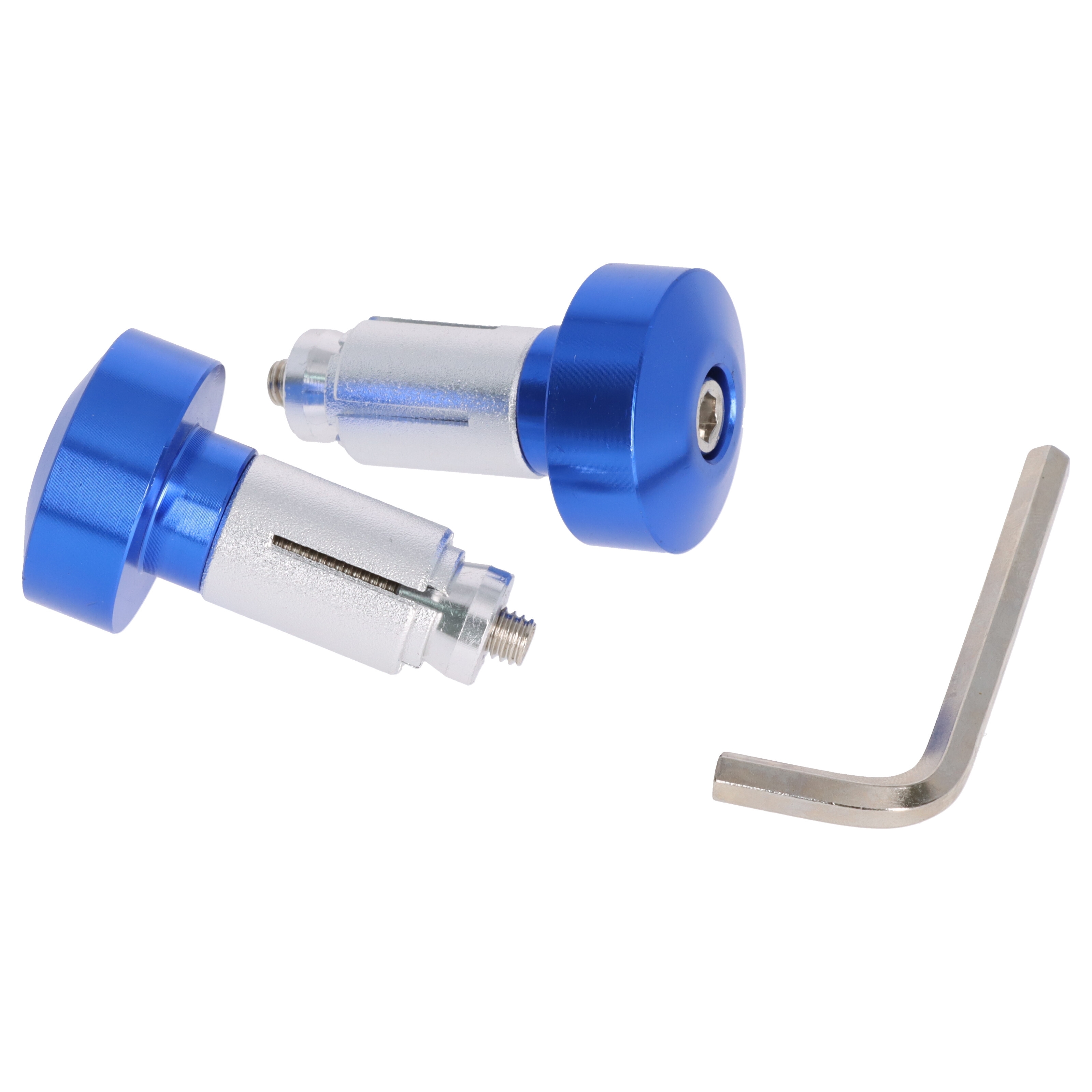 Motorrad Lenkerenden / Lenkergewichte 87g für Lenker 13-19 mm Durchmesser blau