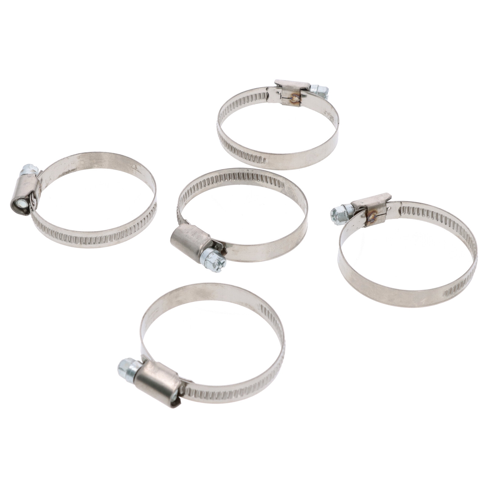 5x Schlauchklemme Spannbereich 32-50mm 9 mm für Benzin Kraftstoff Öl Schlauch W2 DIN3017