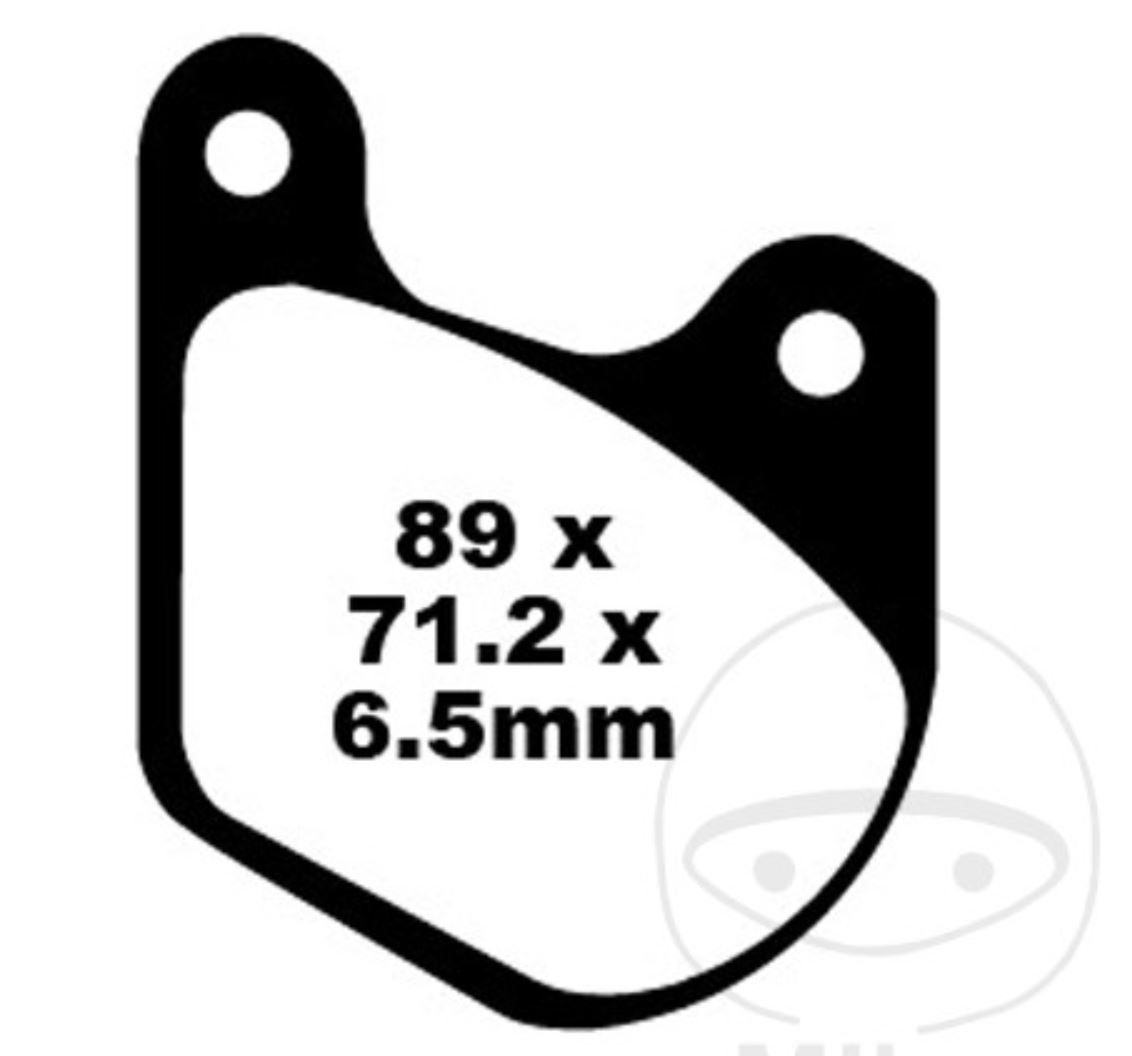 EBC Bremsbelag für Motorräder FA072V Semisintermetall