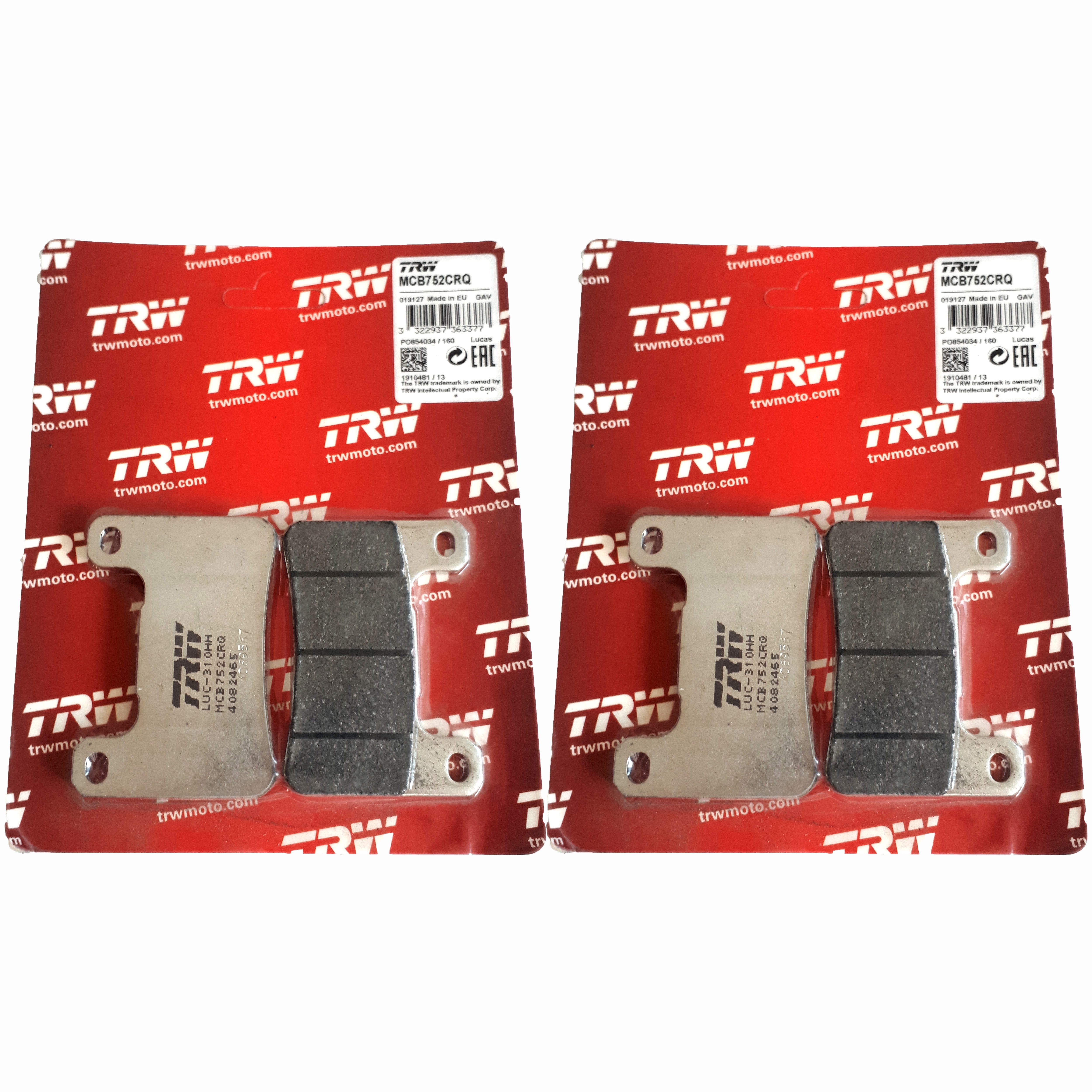 2x TRW Carbon Bremsbeläge komplett vorne Kawasaki KLZ NINJA H2 Z ZX-10R Suzuki GSX GSX-R VZR