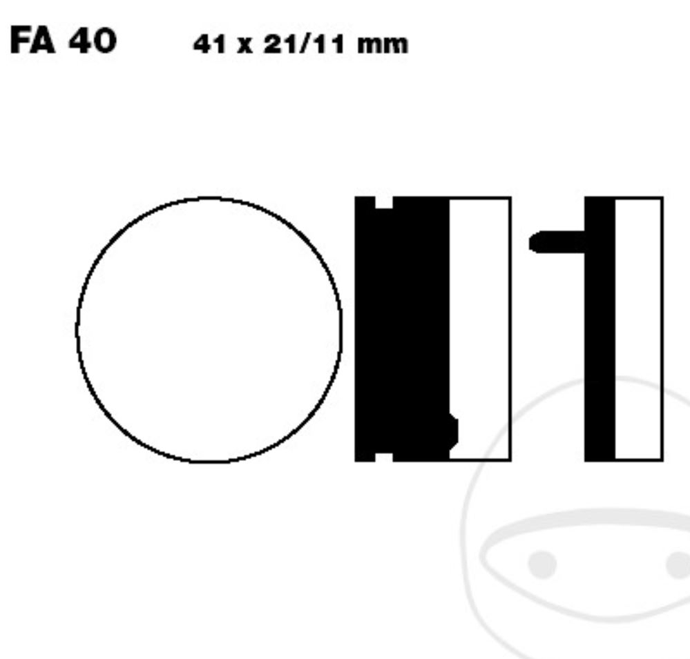 EBC Bremsbeläge FA040 für Honda CB 50 J CB50J 125 J CB125J TCB125J