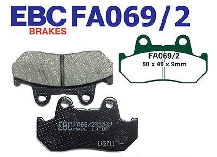 EBC Bremsbeläge FA069/2 für Honda CN 250 CB 400 750 900 CX 650 GL 650 CBX 1100