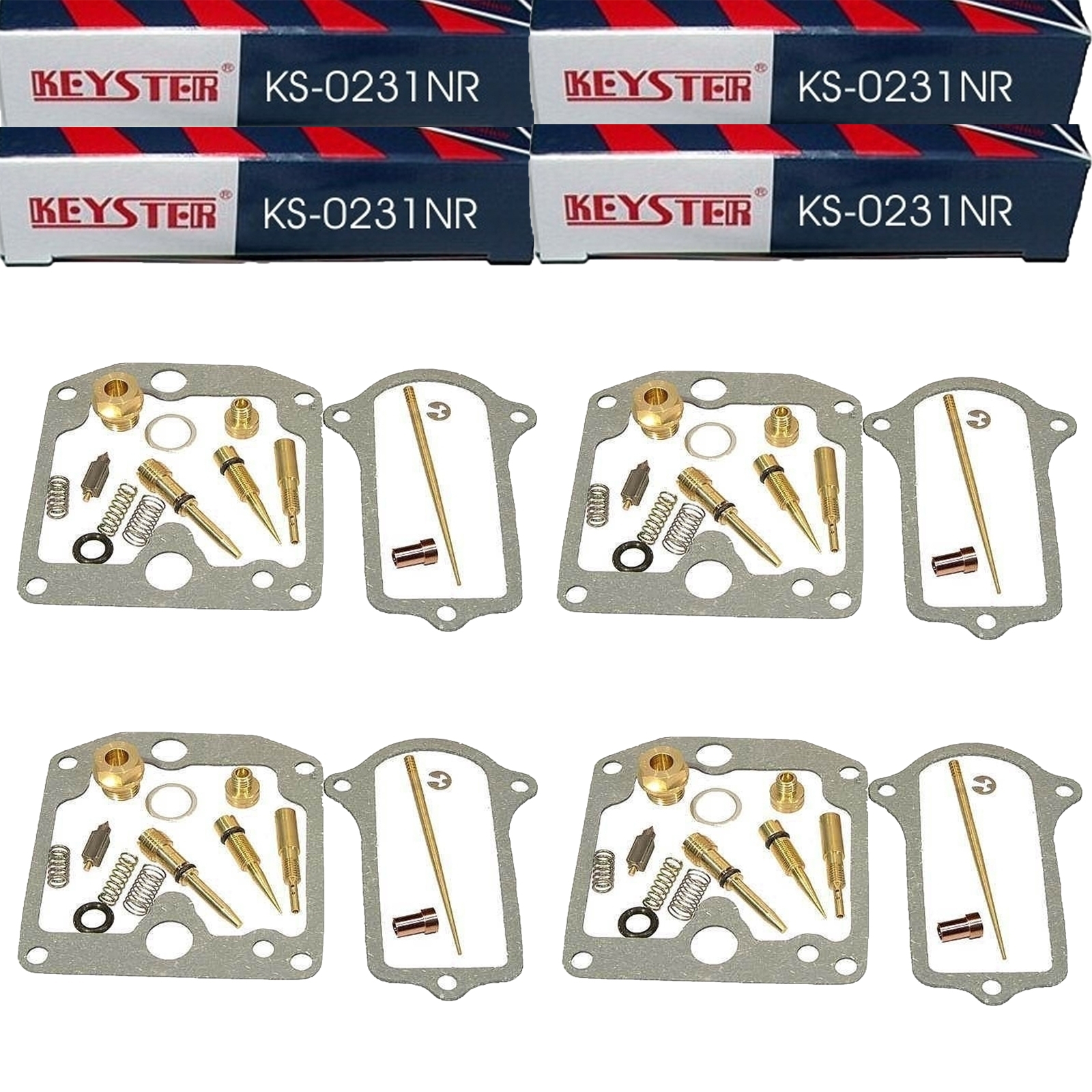 4x Keyster KS-0231NR Vergaser Reparatursatz für Suzuki GS 750 GS750 1978-1979