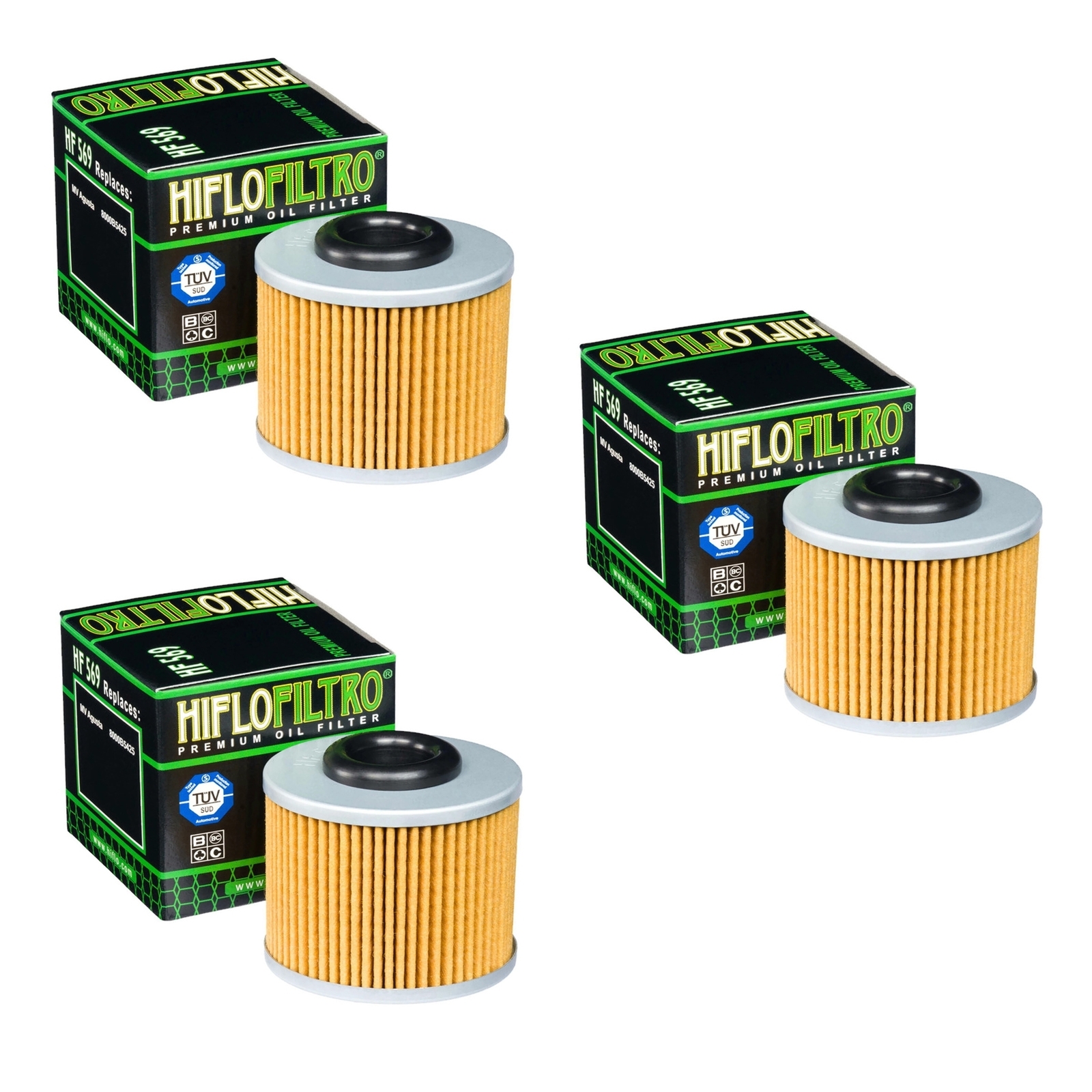 3x HIFLO HF569 Ölfilter für MV Augusta Brutale Dragster F3 Superveloce Turismo