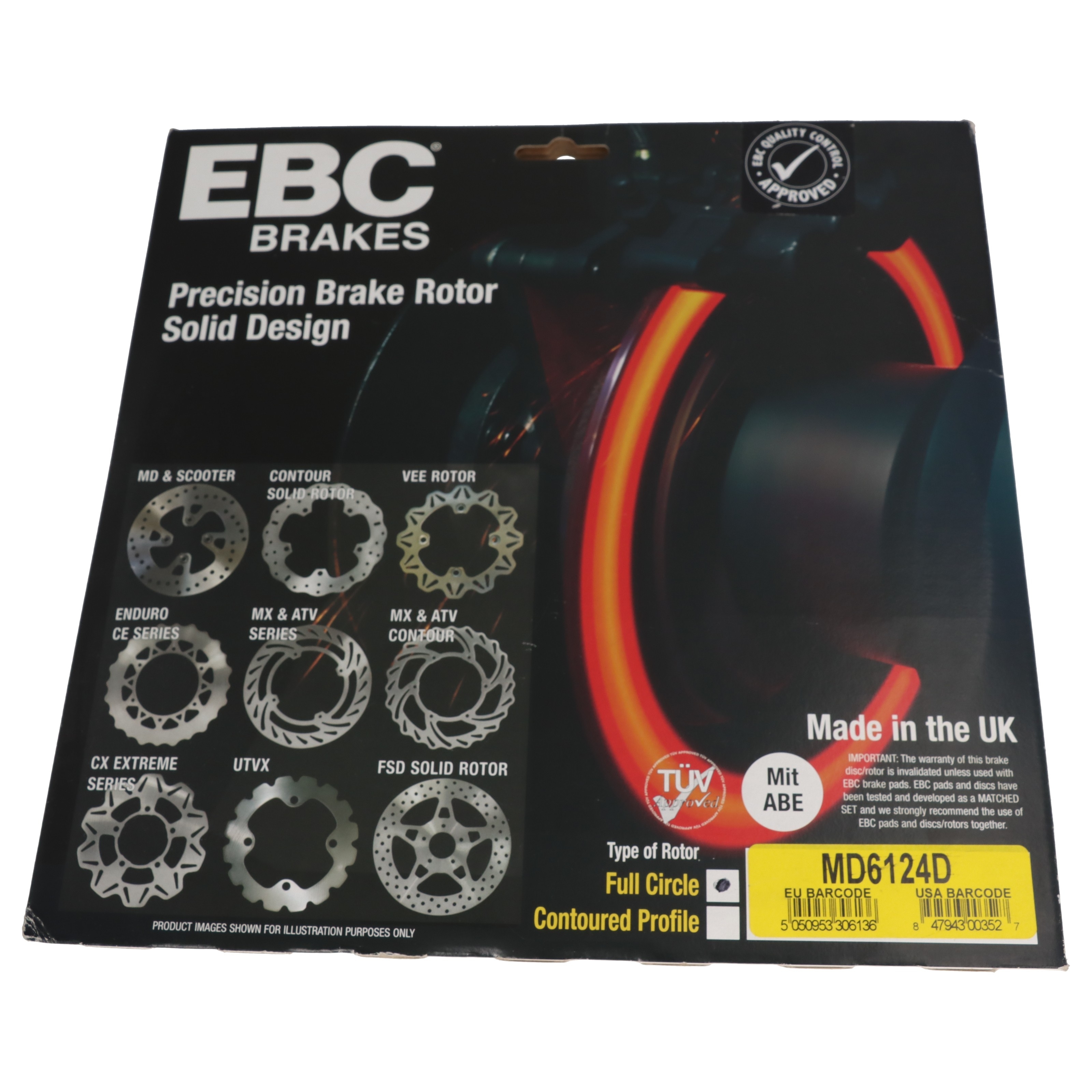 EBC Bremsscheibe MD6124D hinten für Honda CR 125 R  CR 250 R  JE01A  ME03A