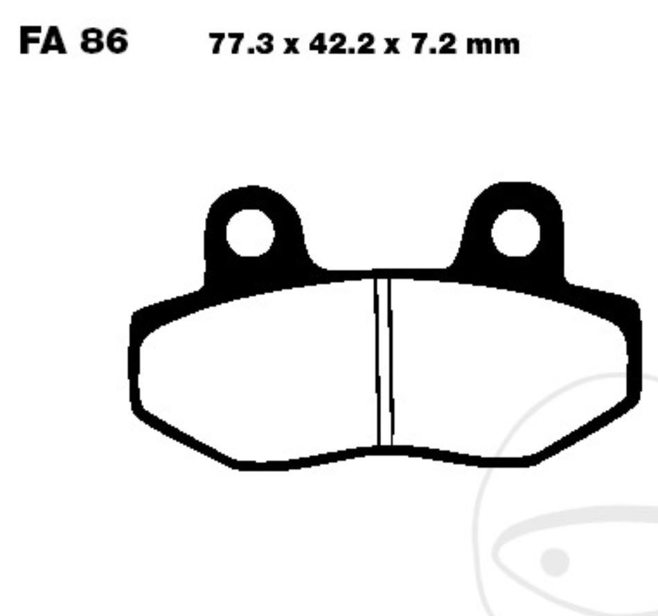 EBC Bremsbeläge SFAC086 für Flex Tech Peugeot X2 Speedfght 3 4 AC LC 4T 50 125