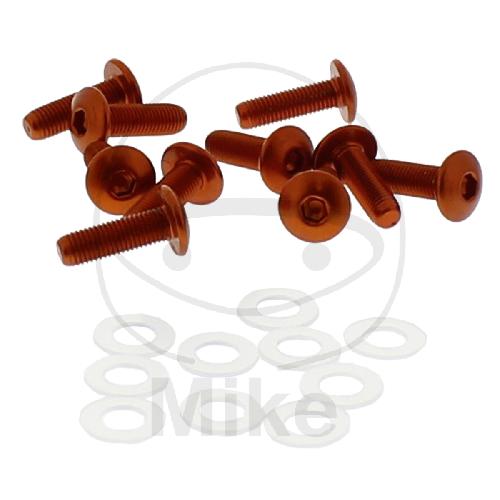 Pro Bolt Linsenschrauben-Satz M4 x 0.5mm 12mm orange