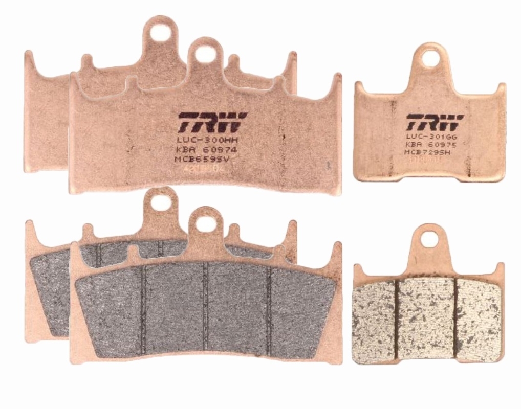 3x TRW Sintermetall Bremsbelagsatz für Suzuki GSX1400 2001-2007 GSXR1000 2001-2002 vorne+hinten