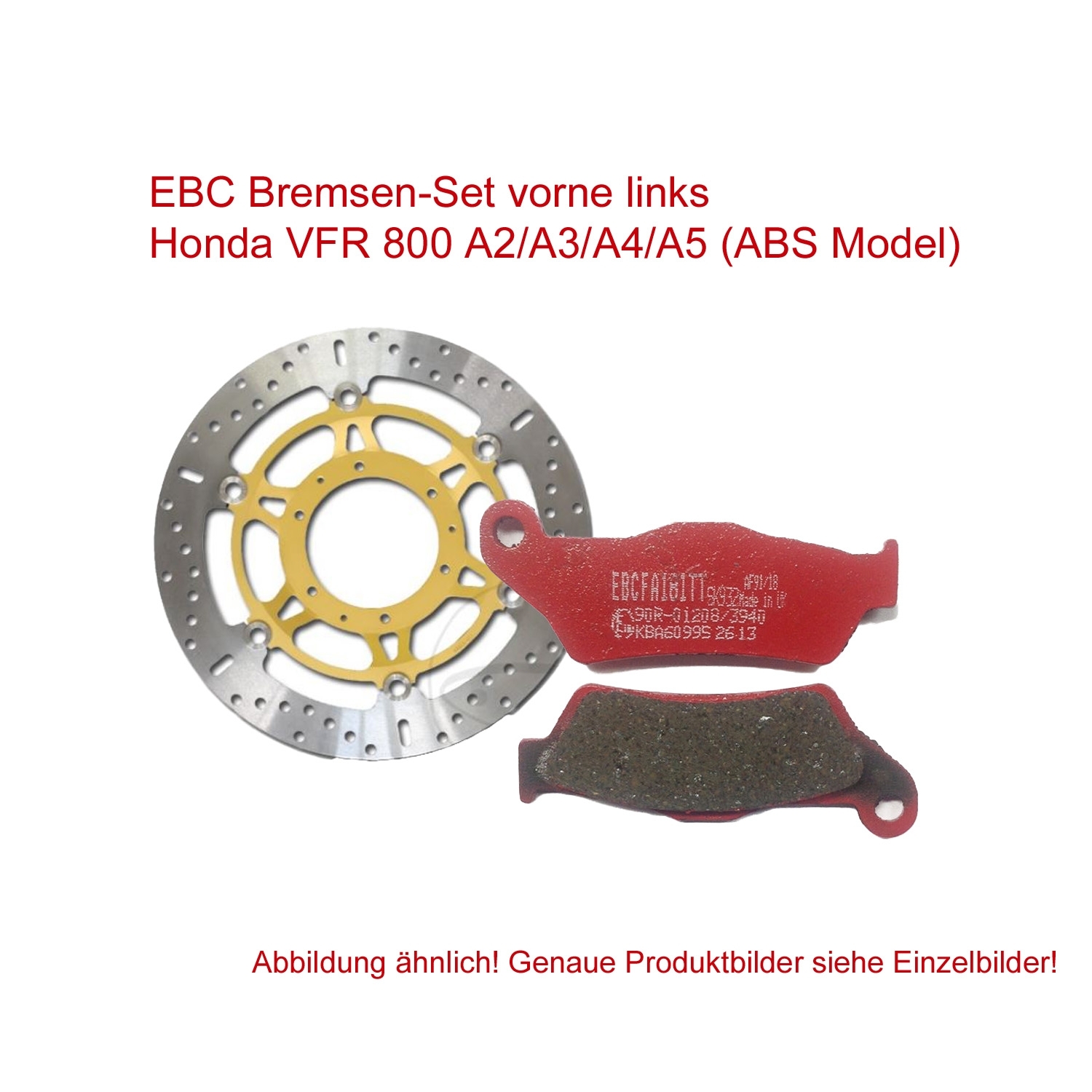 EBC Bremsscheibe Bremse vorne + Bremsbeläge Honda VFR 800 A2/A3/A4/A5 (ABS Model)