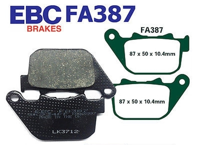 EBC Bremsbelag für Motorräder FA387 Organisch
