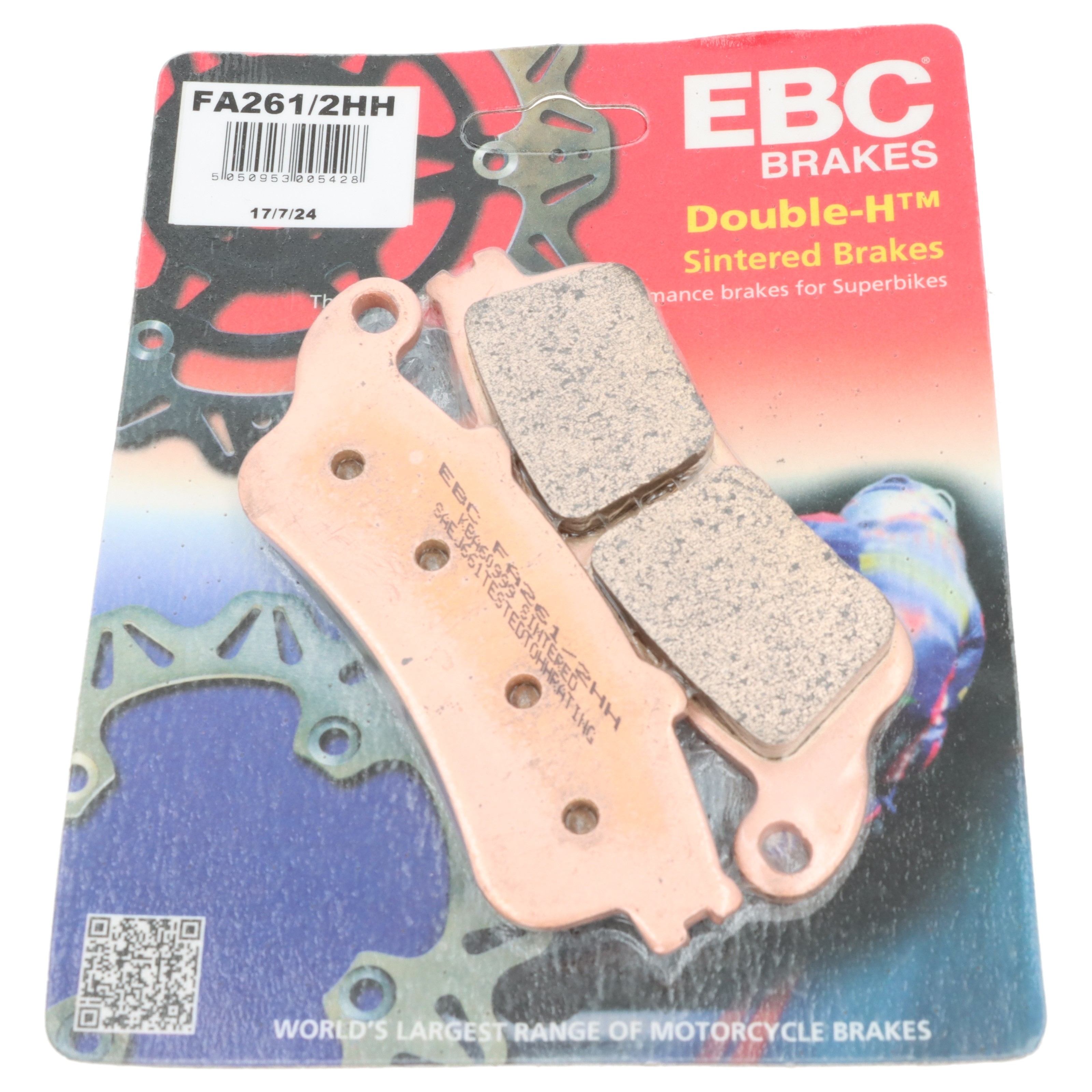 EBC FA261/2HH Bremsbeläge für Honda GL 1800 A B C Goldwing 2001 - 2016 SC47 SC68