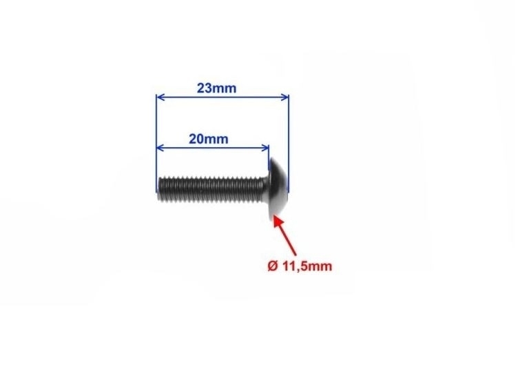 Motorrad Roller Verkleidungsschrauben-Satz Aluminium rot M5x0,8 (10 Stück)