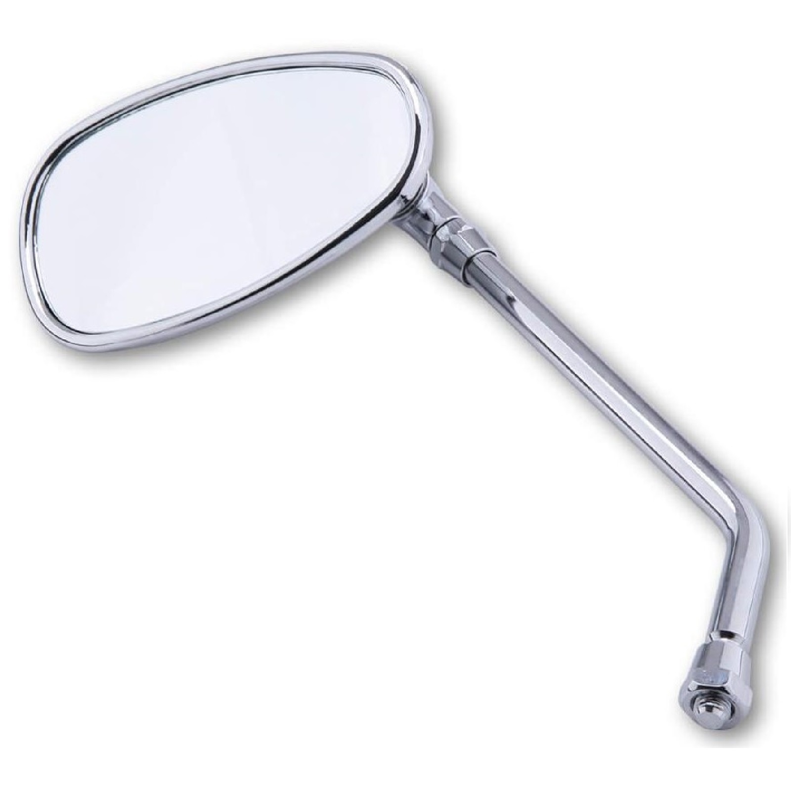 Spiegelpaar Universal in Chrom mit M10 Rechtsgewinde Naked Bike langer Arm