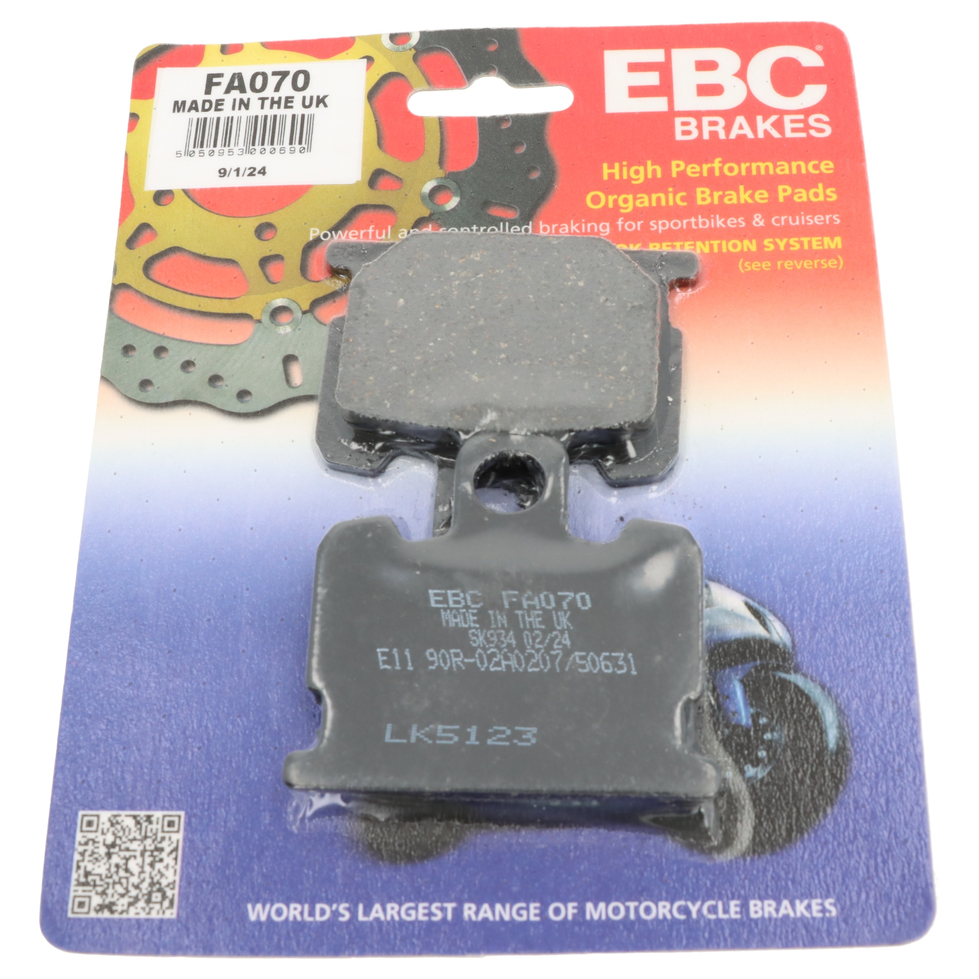 EBC Bremsbeläge FA070 für Yamaha RD RX XJ 50 80 250 350 550 MX SE LC 4V8