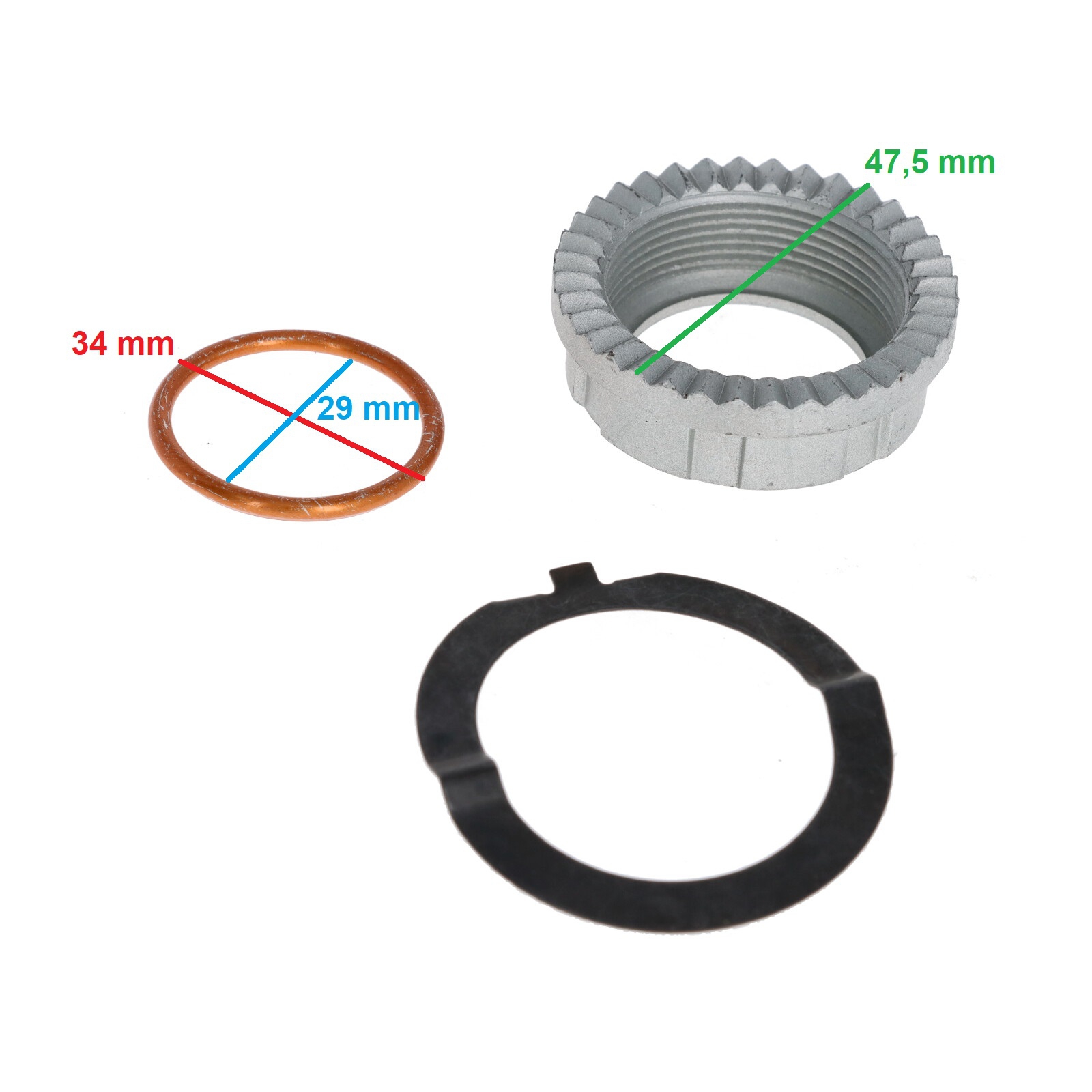 Auspuff Krümmer Mutter Dichtung für Simson S51 S50 S60 SR50 S70 Schwalbe KR51 SR4-2