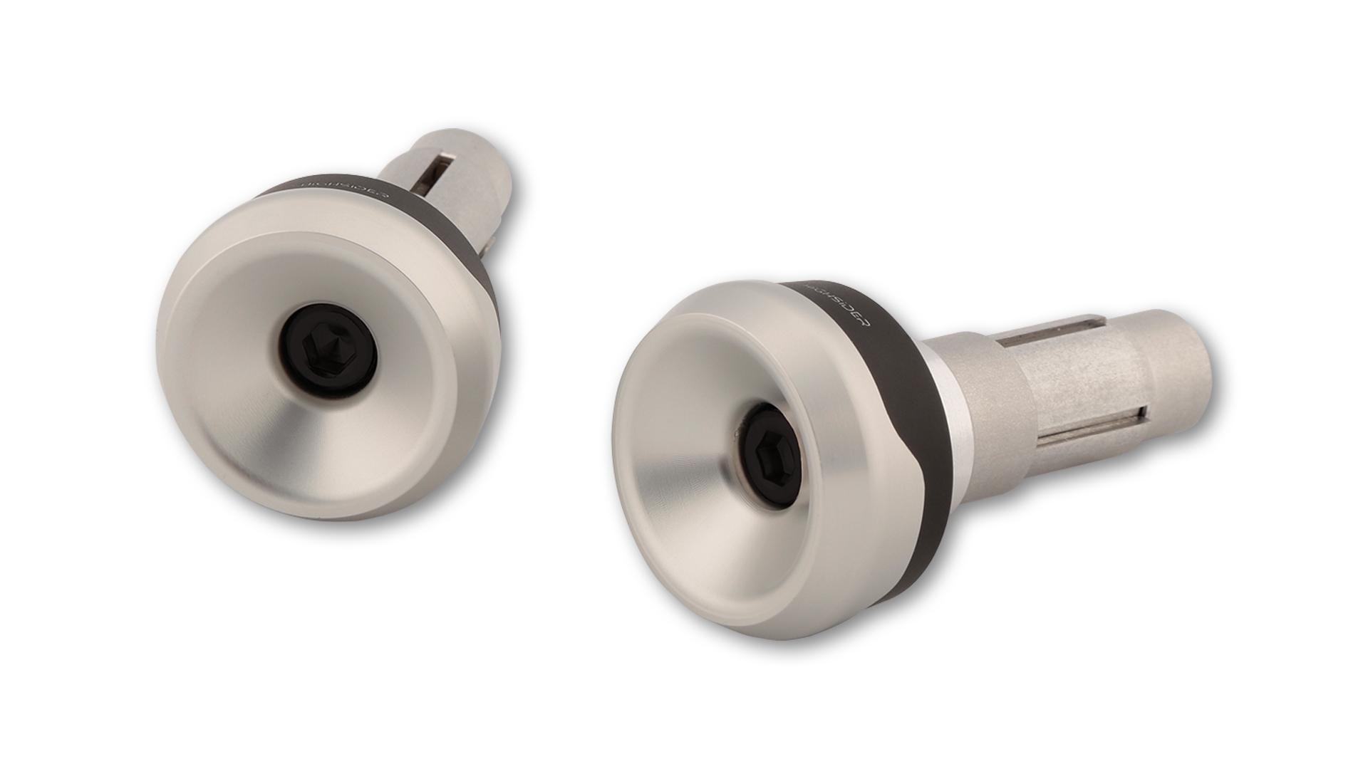 HIGHSIDER Aluminium Lenkergewichte AKRON-XS Silber für Lenker ID 12-22 mm