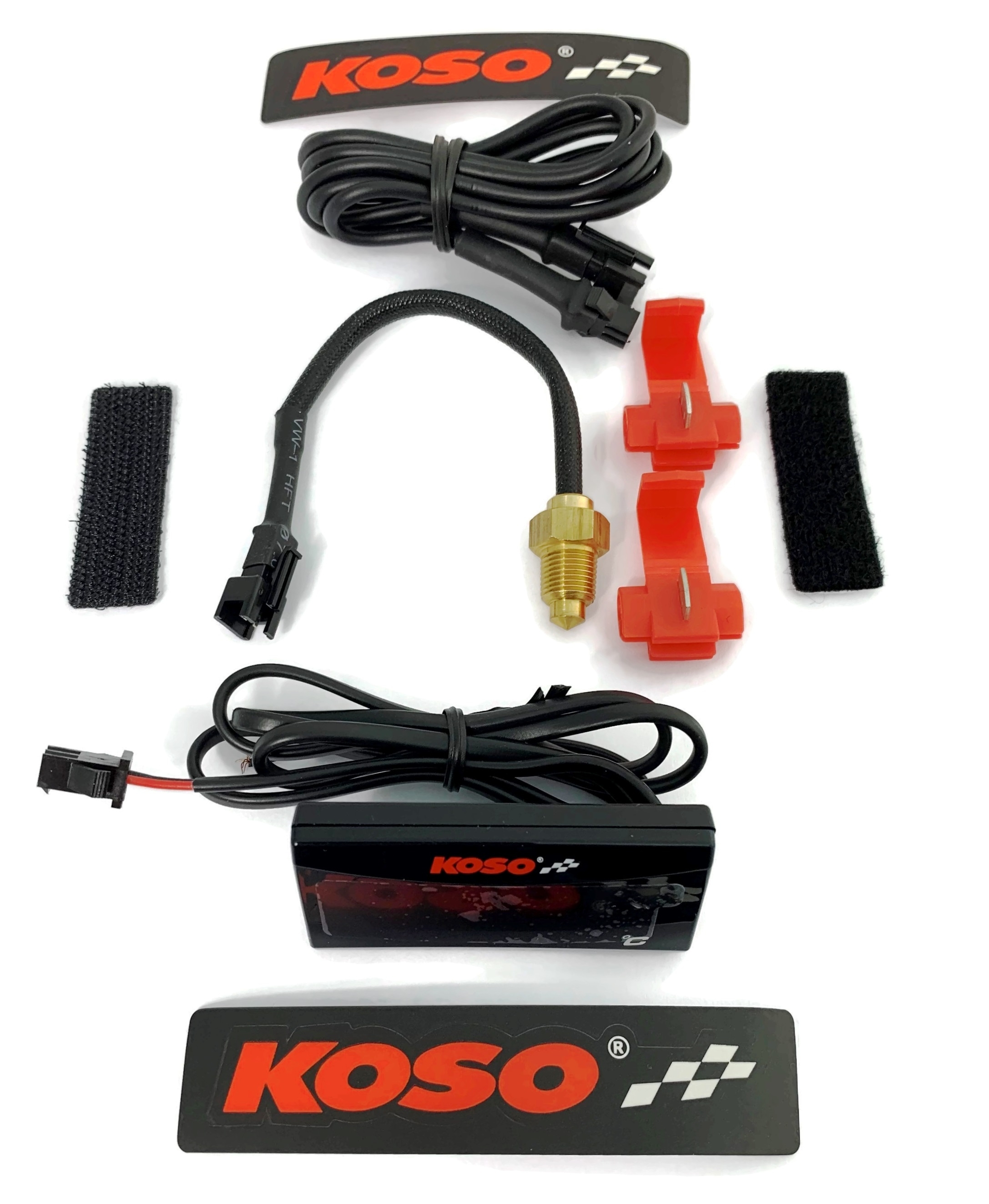 KOSO Thermometer für Öl- oder Wassertemperaturanzeige,0-120° C,Temperaturwarnung