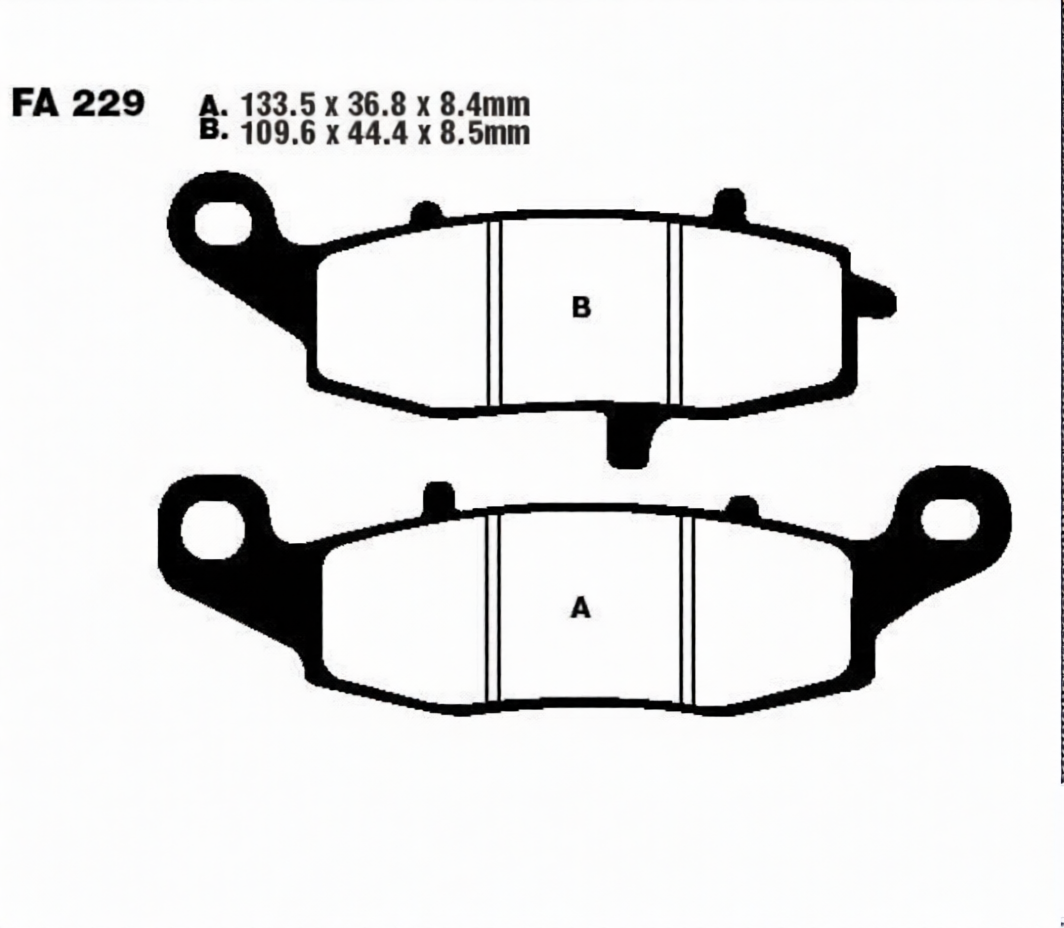 EBC Bremsbeläge FA229HH für Kawasaki KLR ZR VN GPZ ER ZR-7 C D B E F H J FI S