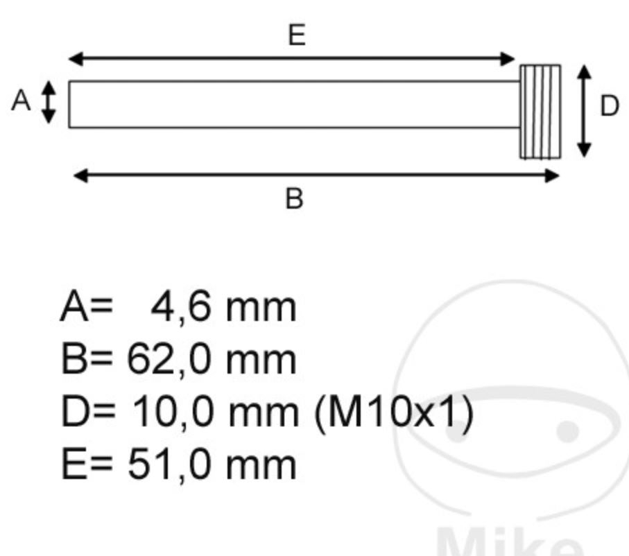 Tourmax PPS-912 Gleitstift für Bremsklötze für Suzuki GSF GSX-R GSF Kawasaki ZX-7RR ZZR VN Z KLZ