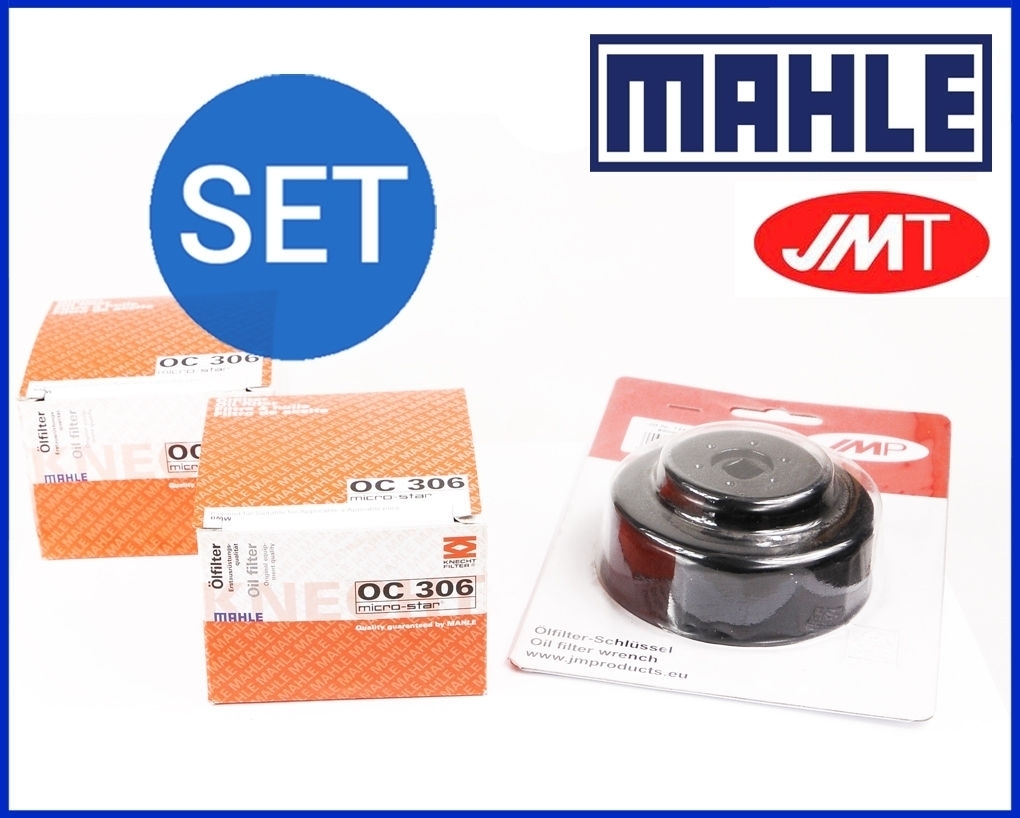 2x Mahle Ölfilter für BMW C 400 650 F 650 750 800 850 900 K 1600 R 1200 GS R S ST R 1800 +Ölfilterschlüssel
